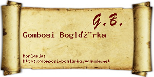 Gombosi Boglárka névjegykártya